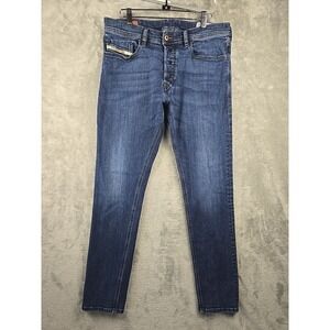 Diesel Tepphar Slim Stretch Jeans Mens Size 32x30 Blue Denim Dark Wash